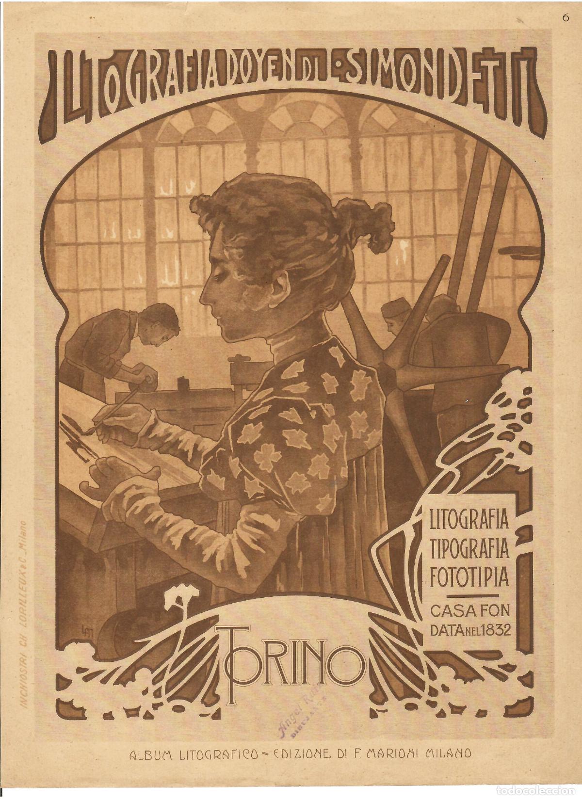 Arte: Litografia Publicitaria Antigua Torino. Doyen di Simonndetti. Milano. 22 x 29 cms. - Vell i Bell.