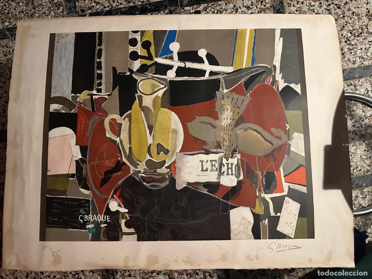 Arte: LITOGRAFIA DE GEORGE BRAQUE TITULADA L&acute;ECHO - Foto 1