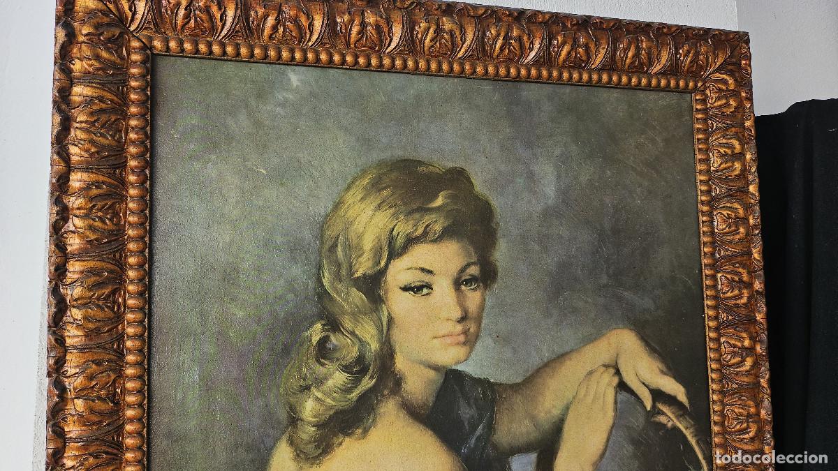 Arte: litografia con marco antiguo - Foto 2