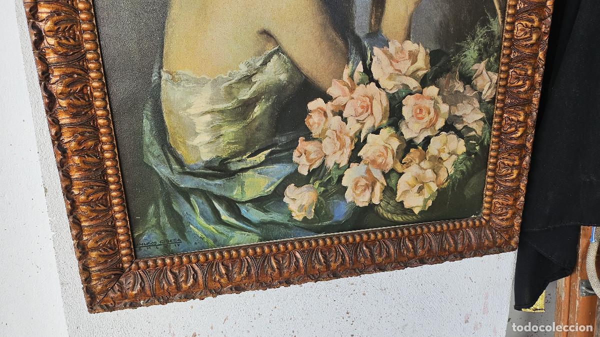 Arte: litografia con marco antiguo - Foto 3