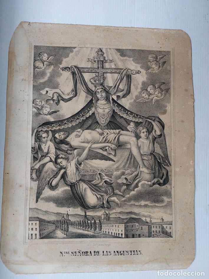 Arte: LITOGRAF&Iacute;A DE NUESTRA SE&Ntilde;ORA DE LAS ANGUSTIAS, PATRONA DE GRANADA. SIGLO XIX.