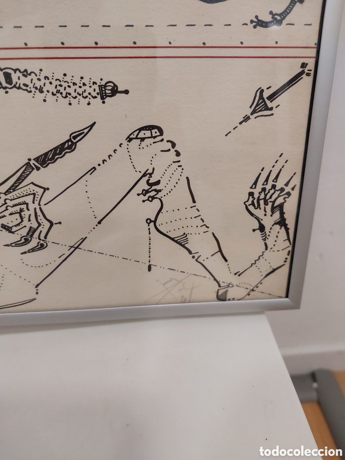 Arte: Litografia Joan Pon&ccedil; (Dau al set) - Foto 3