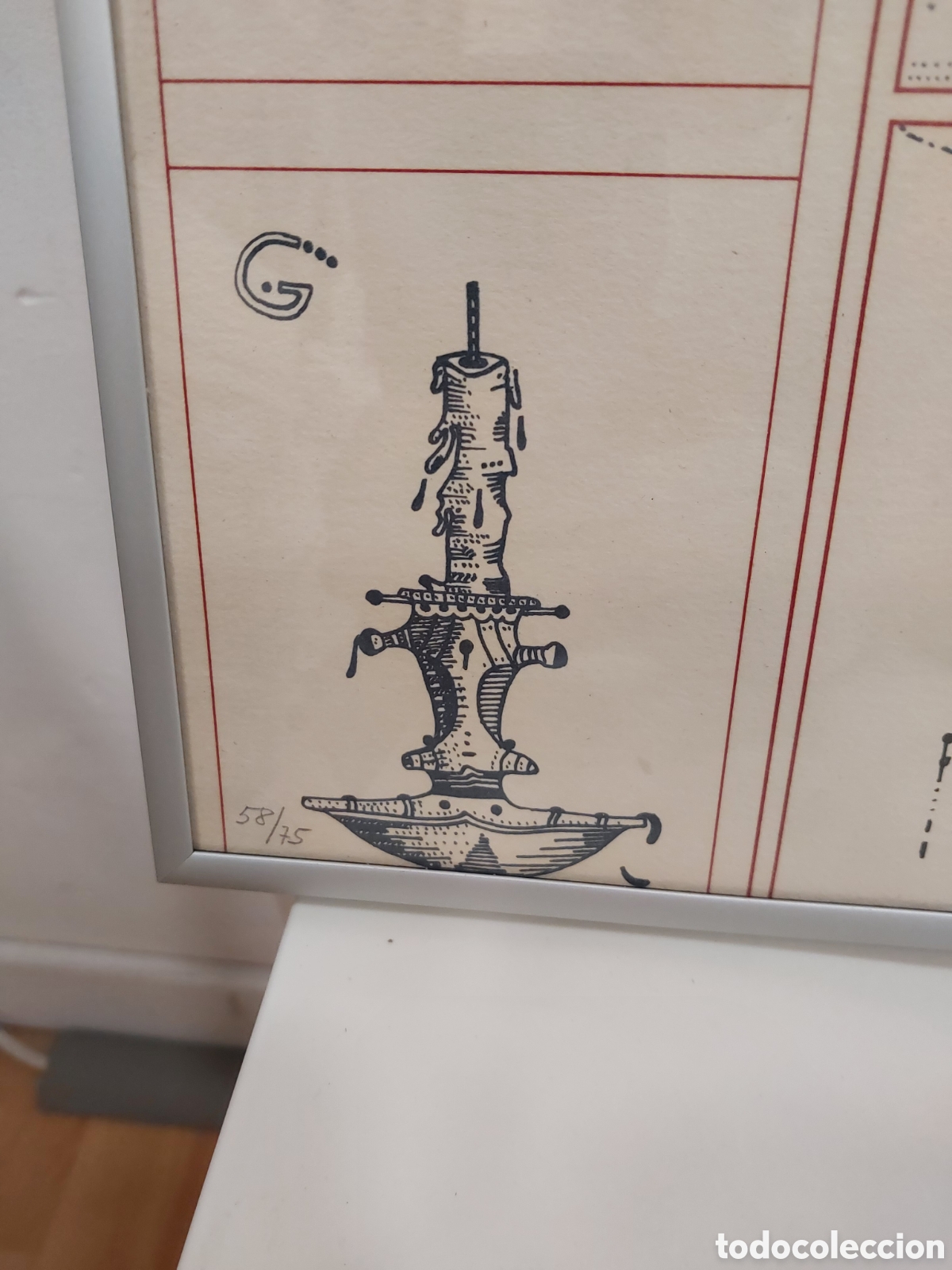 Arte: Litografia Joan Pon&ccedil; (Dau al set) - Foto 5
