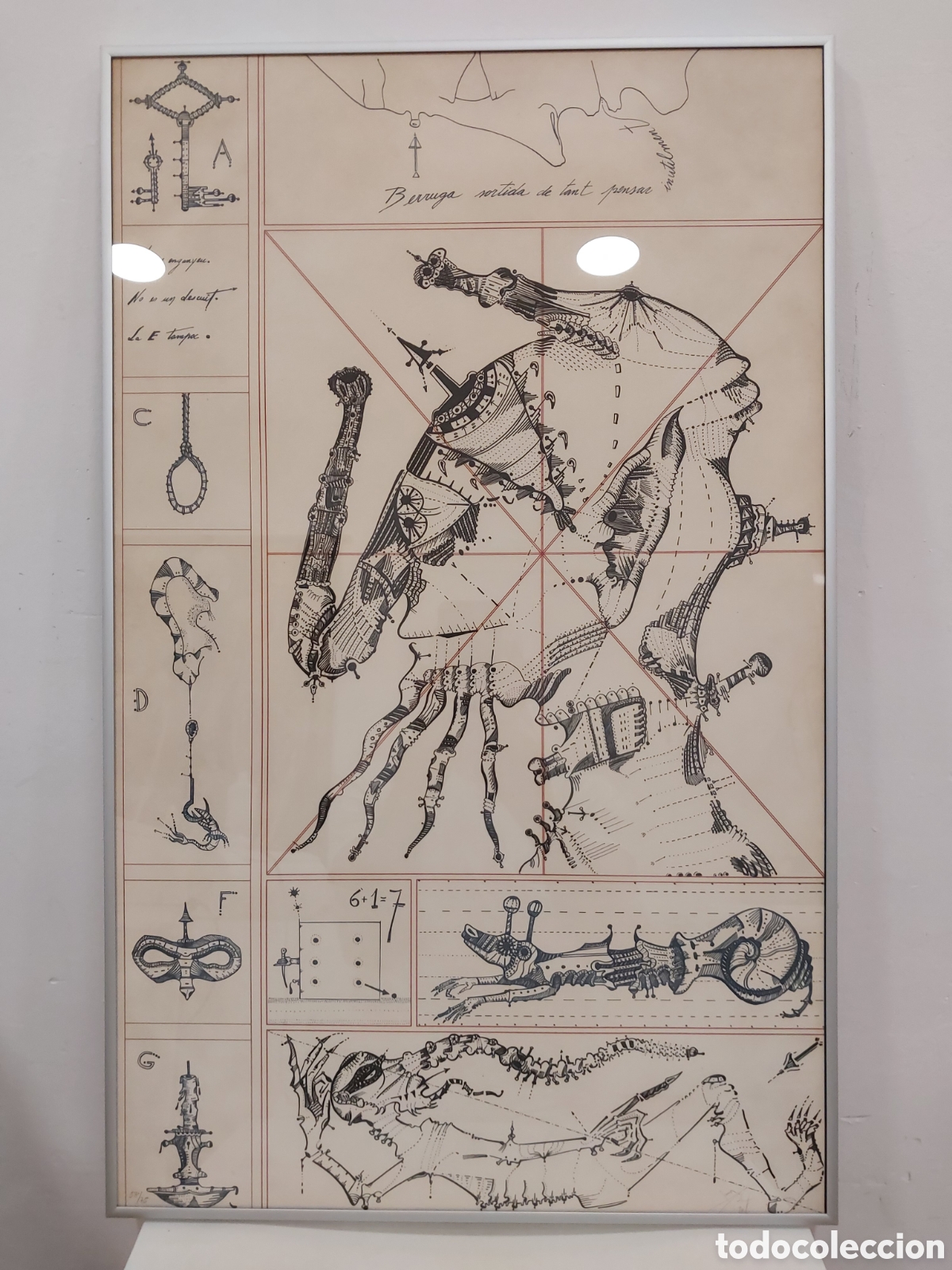 Arte: Litografia Joan Pon&ccedil; (Dau al set) - Foto 1