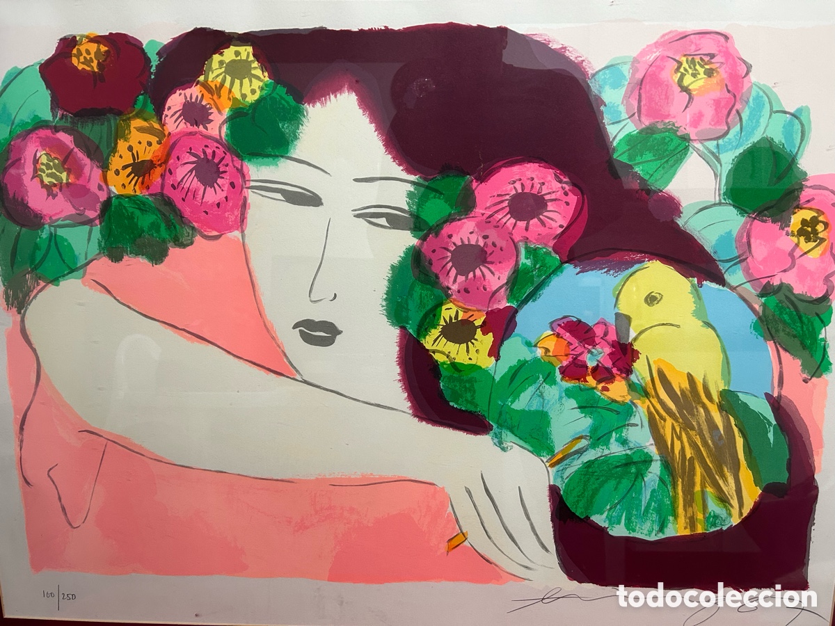 Arte: Litograf&iacute;a WALASSE TING 1987, Firmada y numerada . Sin marco