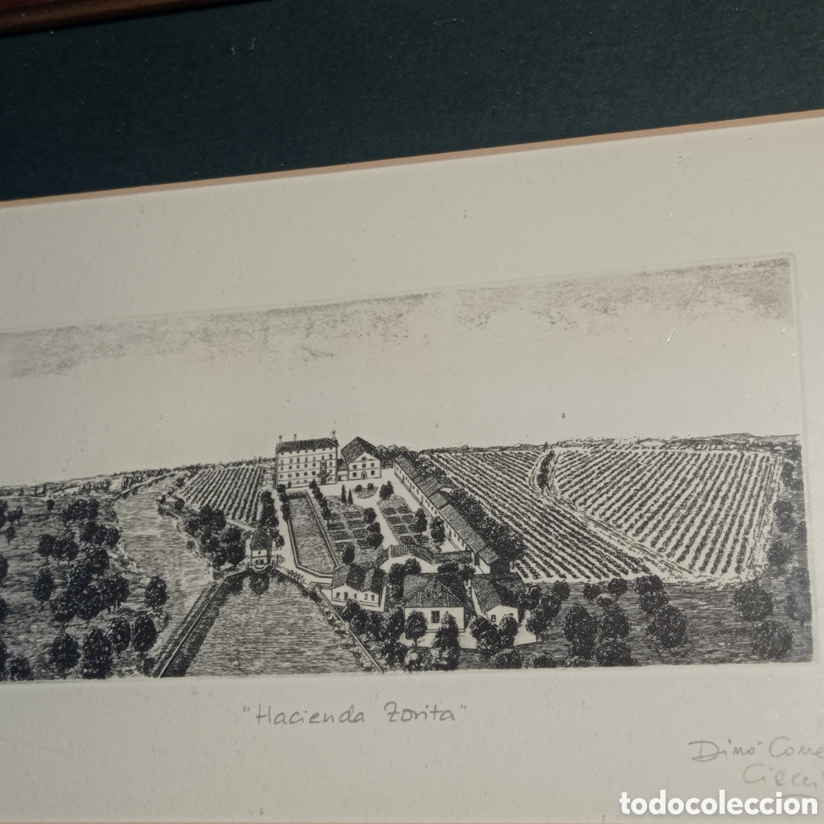 Arte: Litografia '' Hacienda Zorita '' firmado y numerado DIN&Oacute; CONED&Oacute; CIECCI 77/200