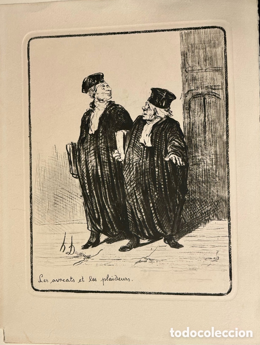 Arte: Litograf&iacute;a original de Honor&eacute; Daumier - Foto 1