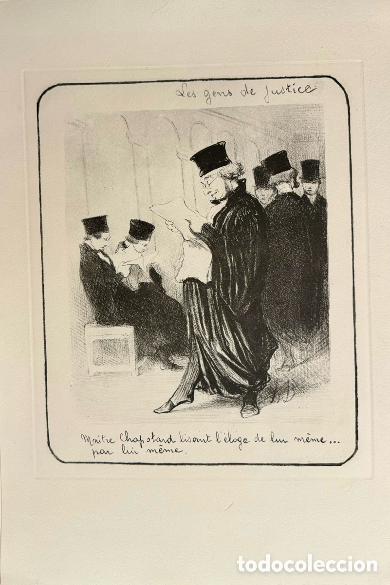 Arte: Litograf&iacute;a original de Honor&eacute; Daumier - Foto 1