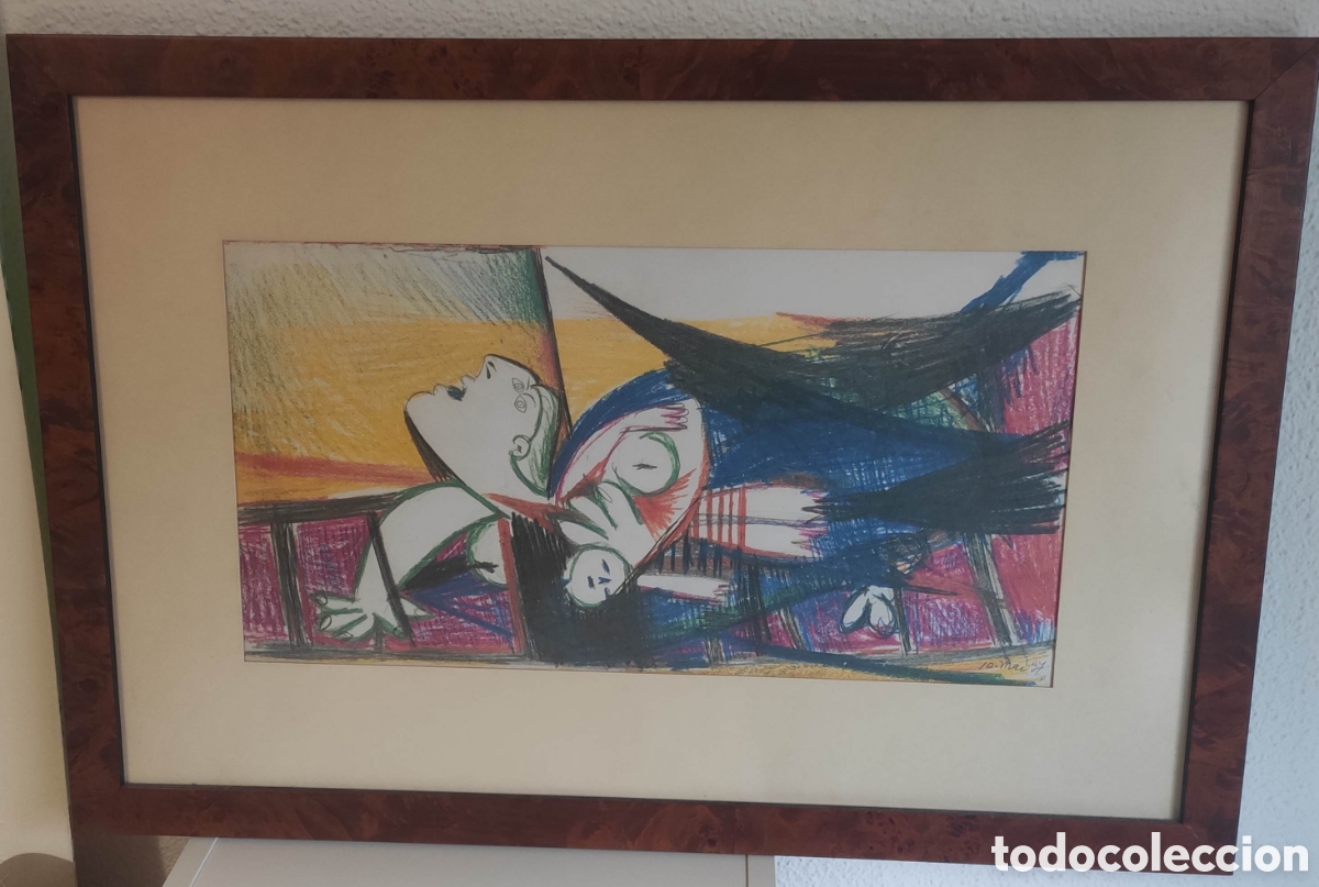 Arte: PABLO PICASSO ESTUDIO PARA EL GUERNICA - Foto 1