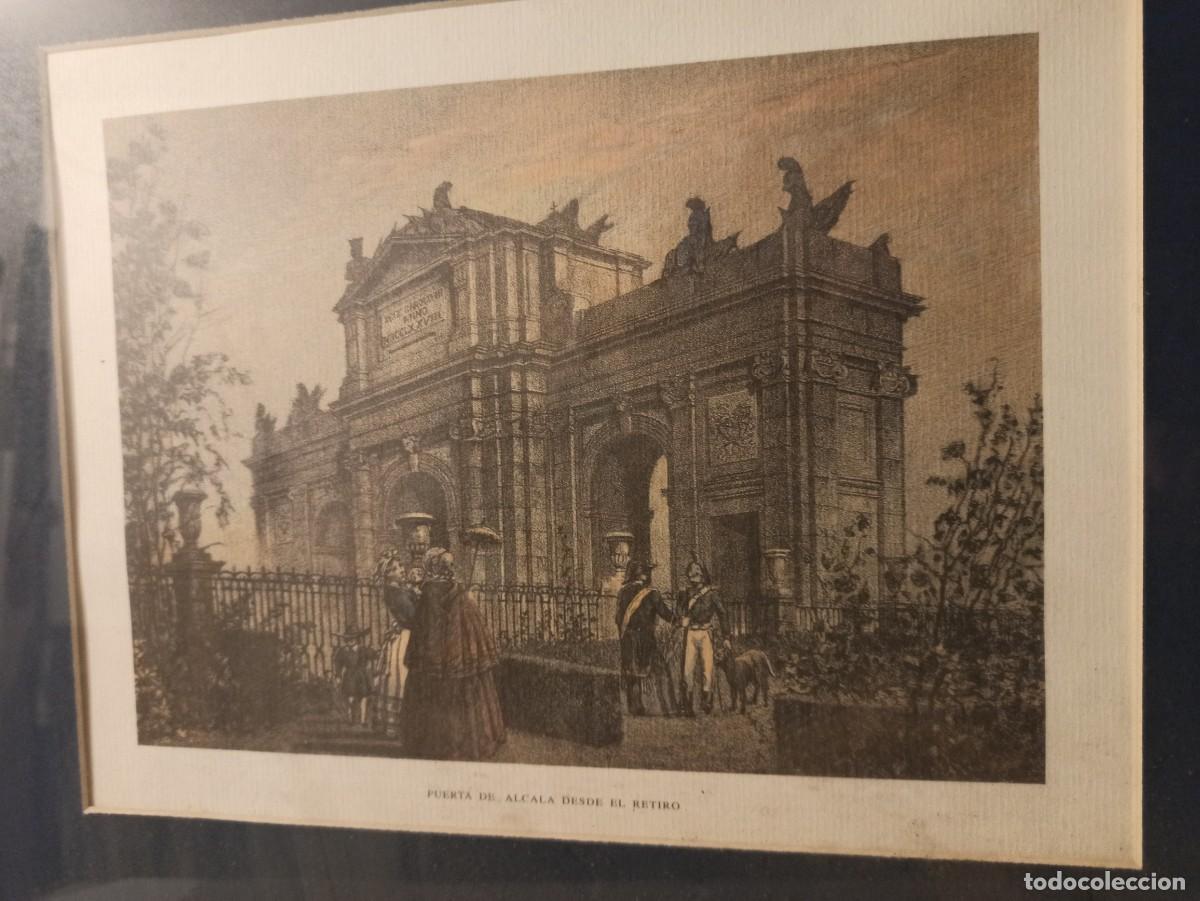 Arte: Antiguo cuadro con lamina. - Foto 3