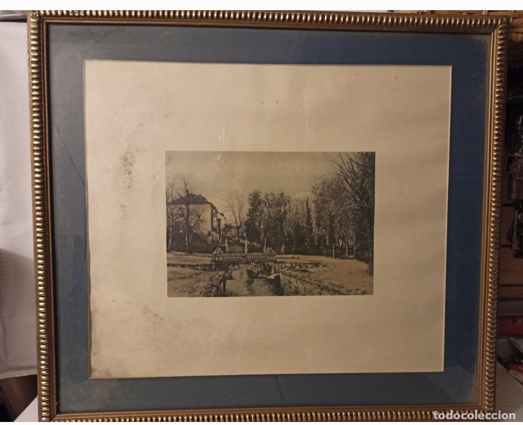Arte: Antiguo cuadro con lamina. - Foto 1