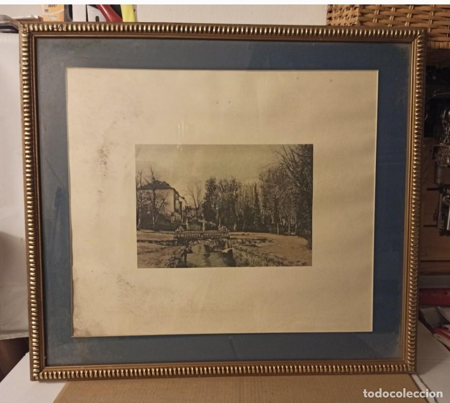 Arte: Antiguo cuadro con lamina. - Foto 2