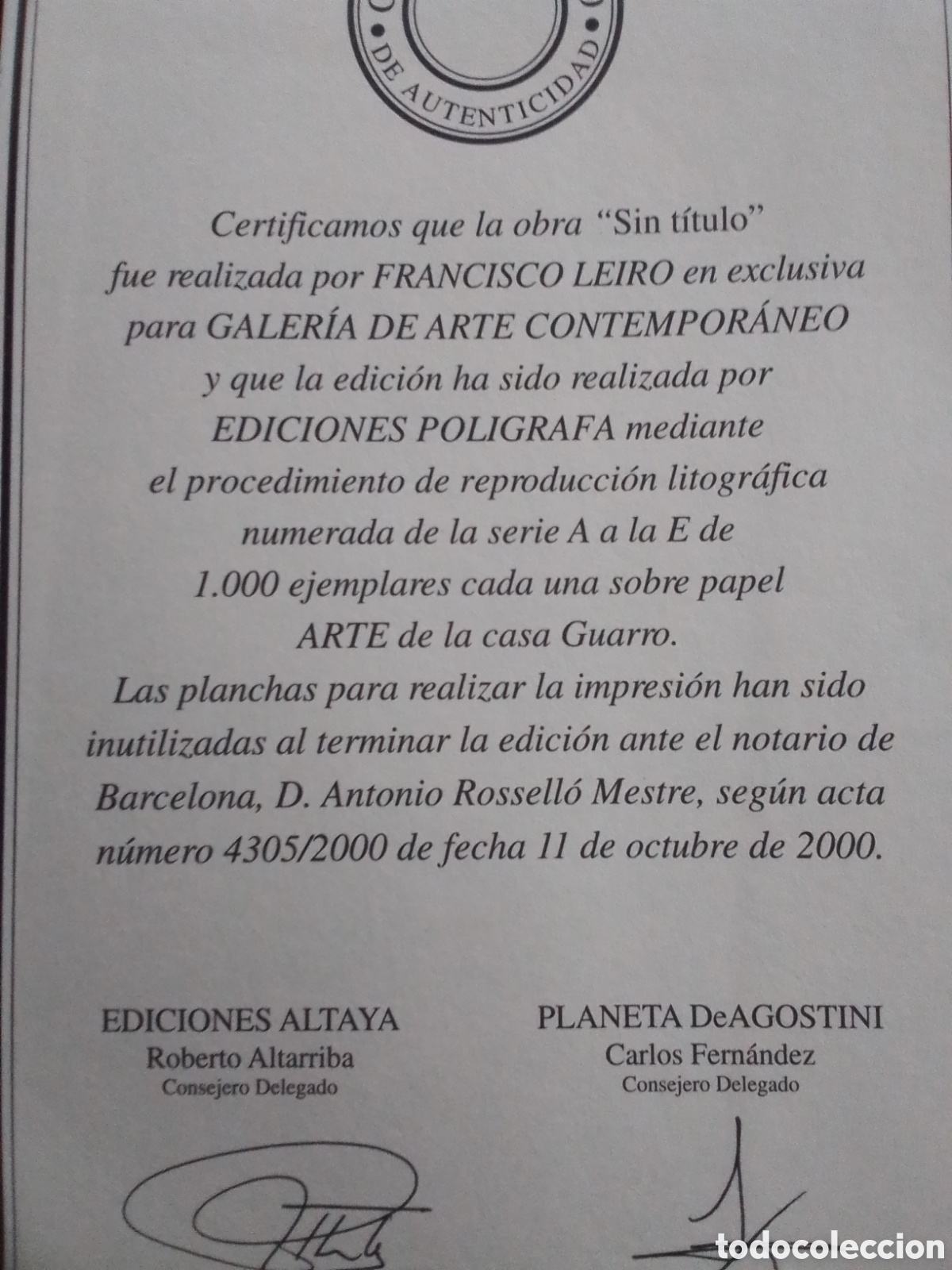Arte: FRANCISCO LEIRO, &rdquo; Sin T&iacute;tulo &rdquo; - Foto 2