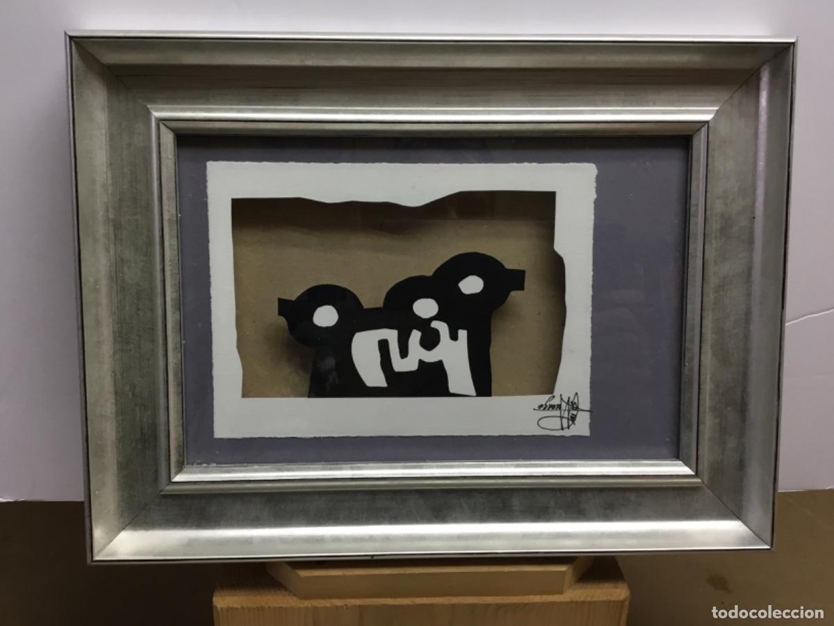 Arte: Cuadro abstracto estilo chillida enmarcado - Foto 1