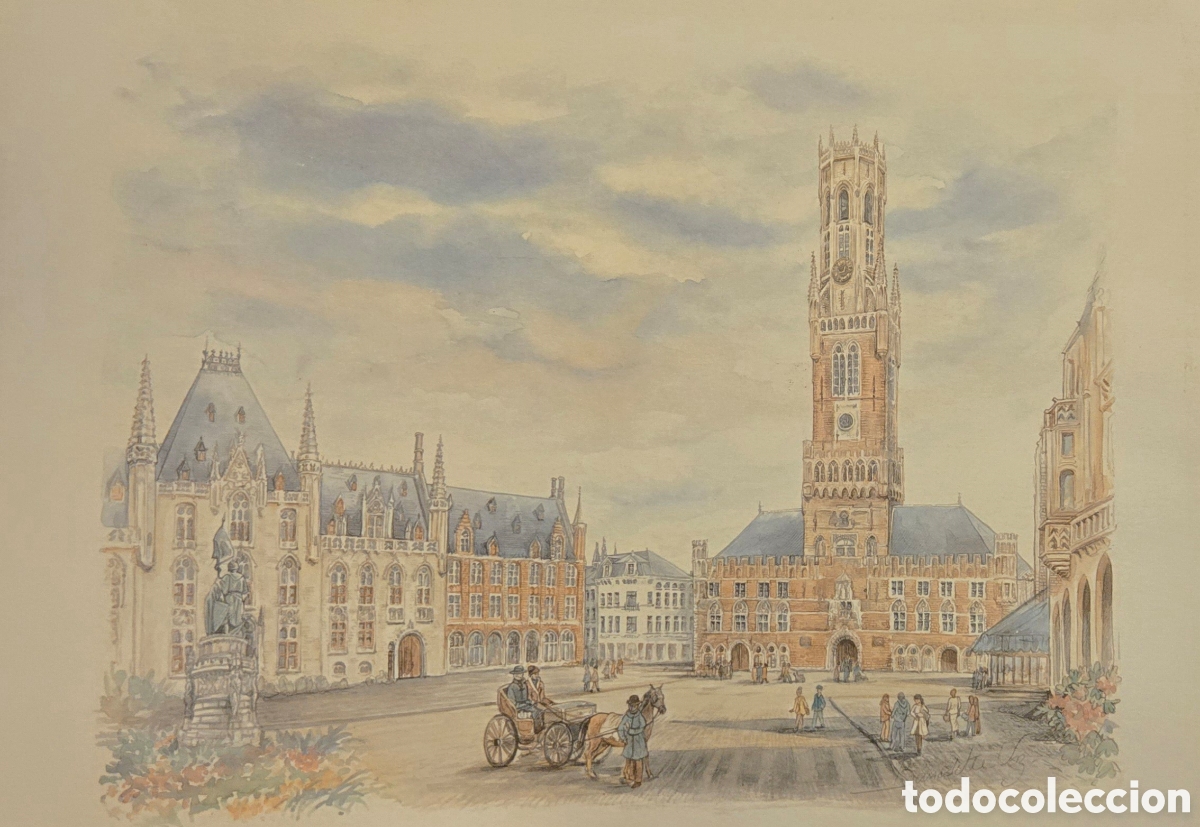 Arte: Impresi&oacute;n Brugge Grote Markt - Bernadette Voz
