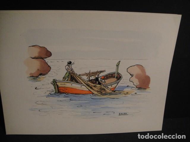 Arte: 3 laminas en acuarela - e. colom - Foto 2