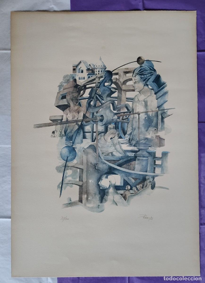 Arte: Jean Claude PERROUIN / litograf&iacute;a numerada y firmada a l&aacute;piz - Foto 2