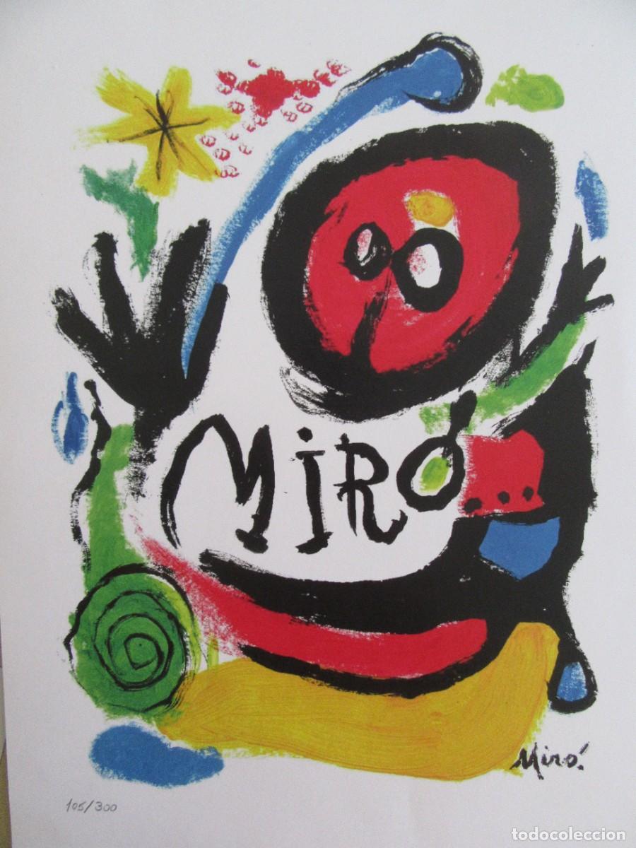 Arte: Miro. Litografia firmada en plancha - Foto 1