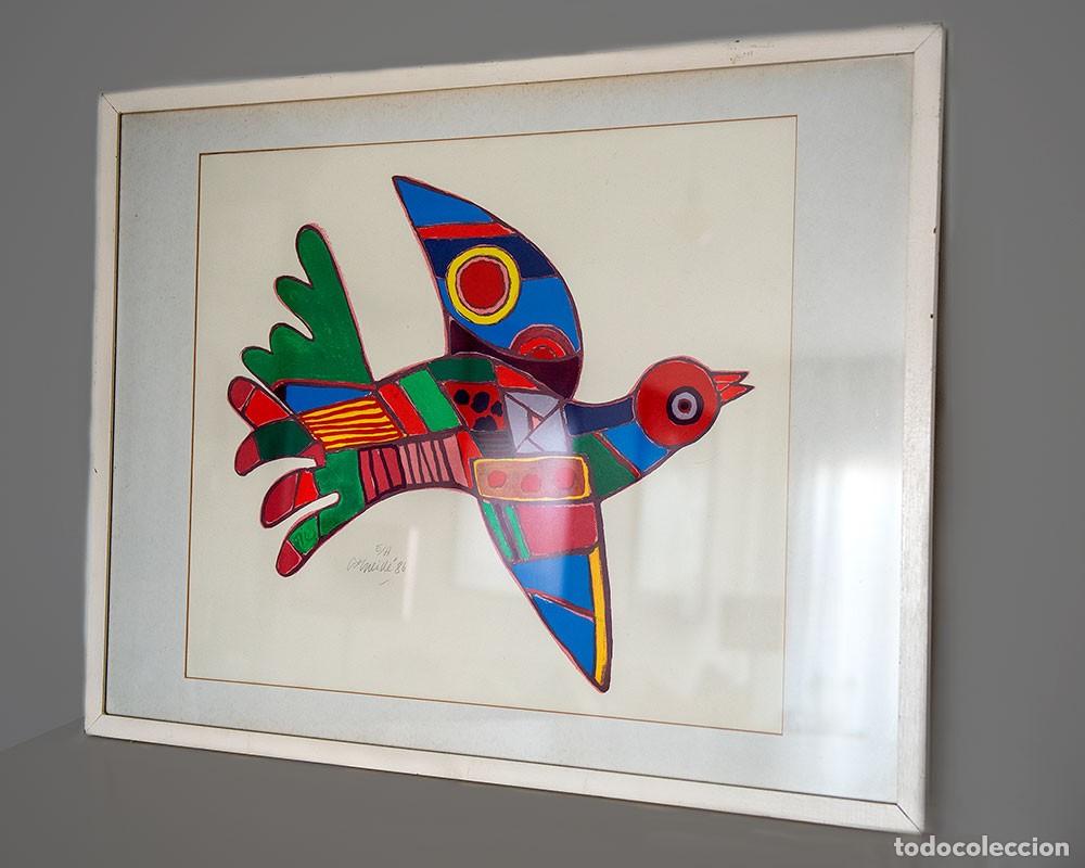 Arte: Litho lOiseau de Corneille - Foto 1