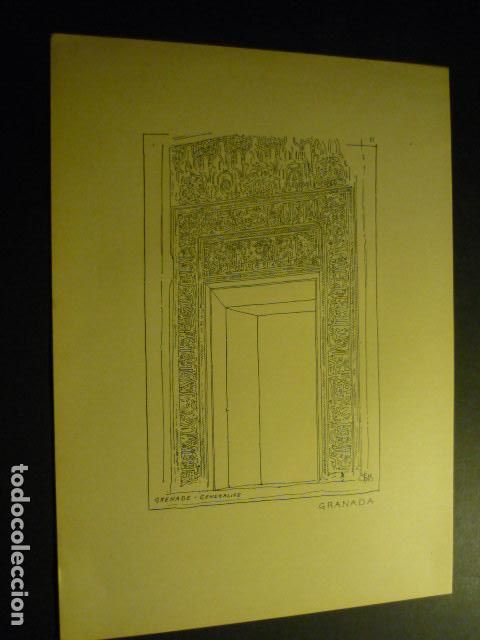 Arte: GRANADA LITOGRAFIA HACIA 1900 POR F. BOUTRON 16,5 X 22,5 CM