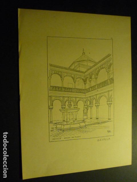 Arte: SEVILLA LITOGRAFIA HACIA 1900 POR F. BOUTRON 16,5 X 22,5 CM