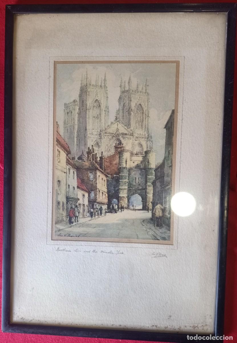 Arte: Dos litograf&iacute;as.Perergate York y Bootham. - Foto 3