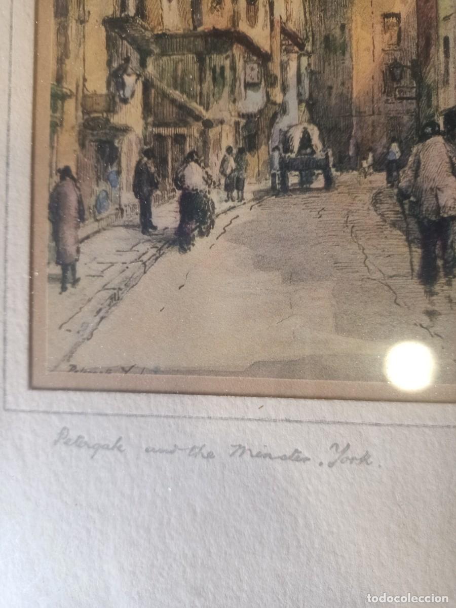 Arte: Dos litograf&iacute;as.Perergate York y Bootham. - Foto 6