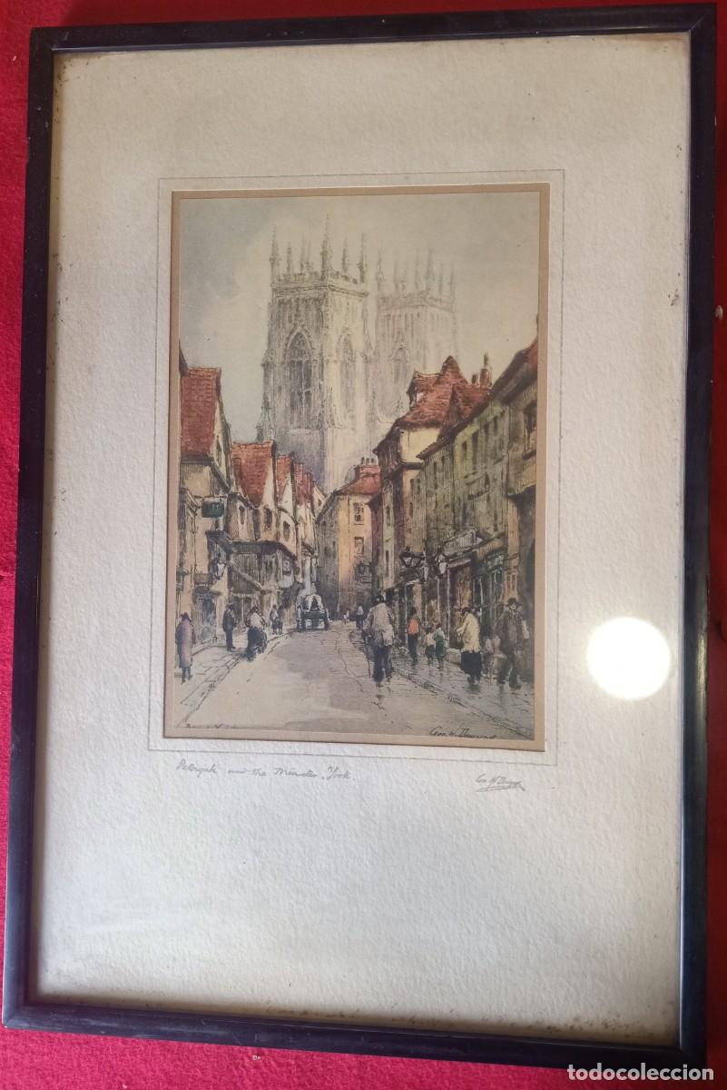 Arte: Dos litograf&iacute;as.Perergate York y Bootham. - Foto 7
