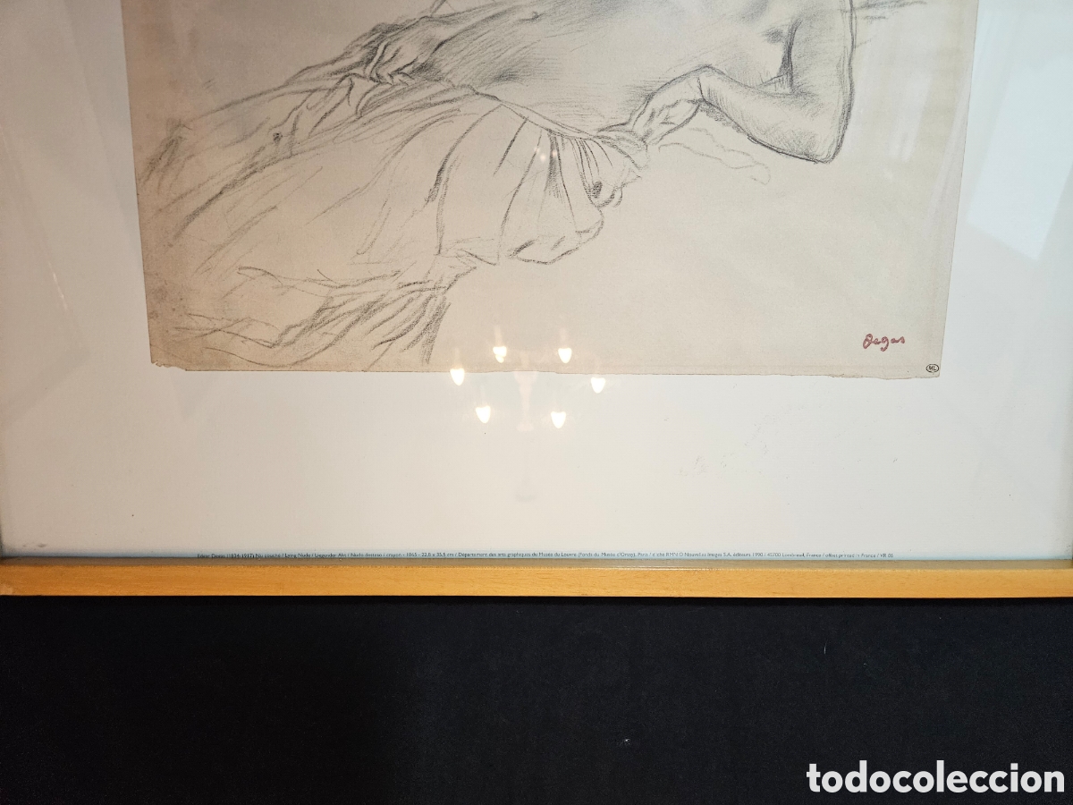 Arte: Cuadro Edgar Degas. Mujer desnuda durmiendo - Foto 5