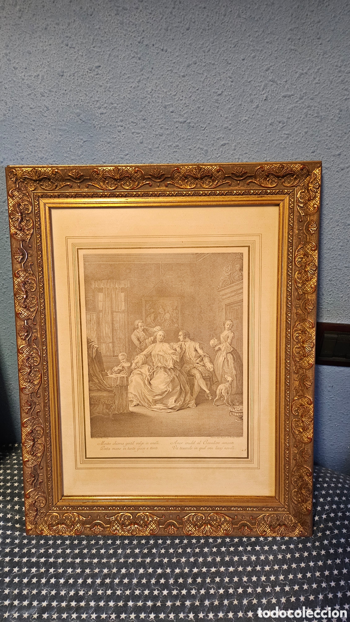 Arte: Cuadro antiguo con marco de madera - Foto 1