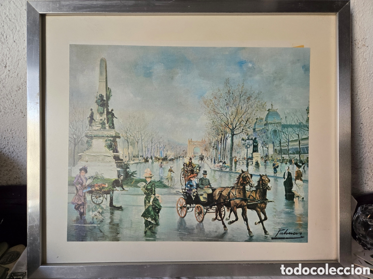 Arte: Cuadro Litograf&iacute;a enmarcada Paris - Foto 1