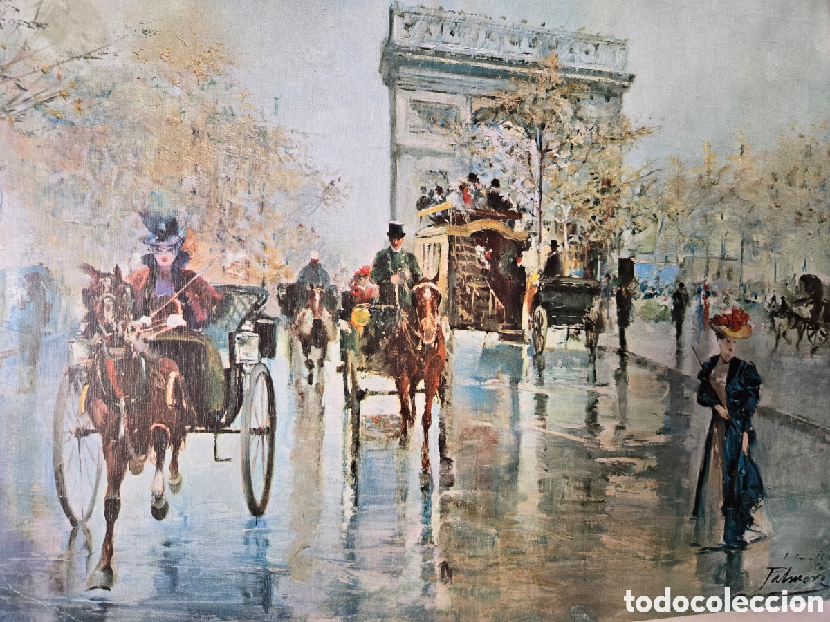 Arte: Cuadro Litograf&iacute;a enmarcada Paris - Foto 2