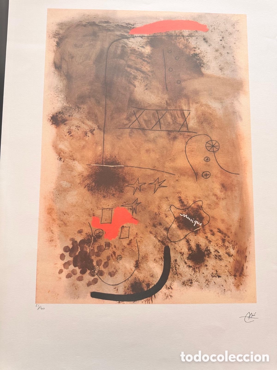 Arte: Joan Miro litograf&iacute;a - Foto 1