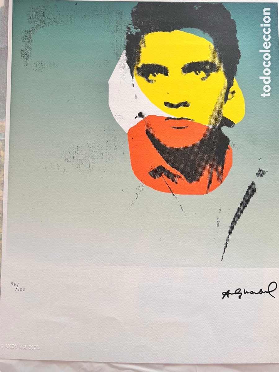 Arte: Andy Warhol litograf&iacute;a Elvis - Foto 1