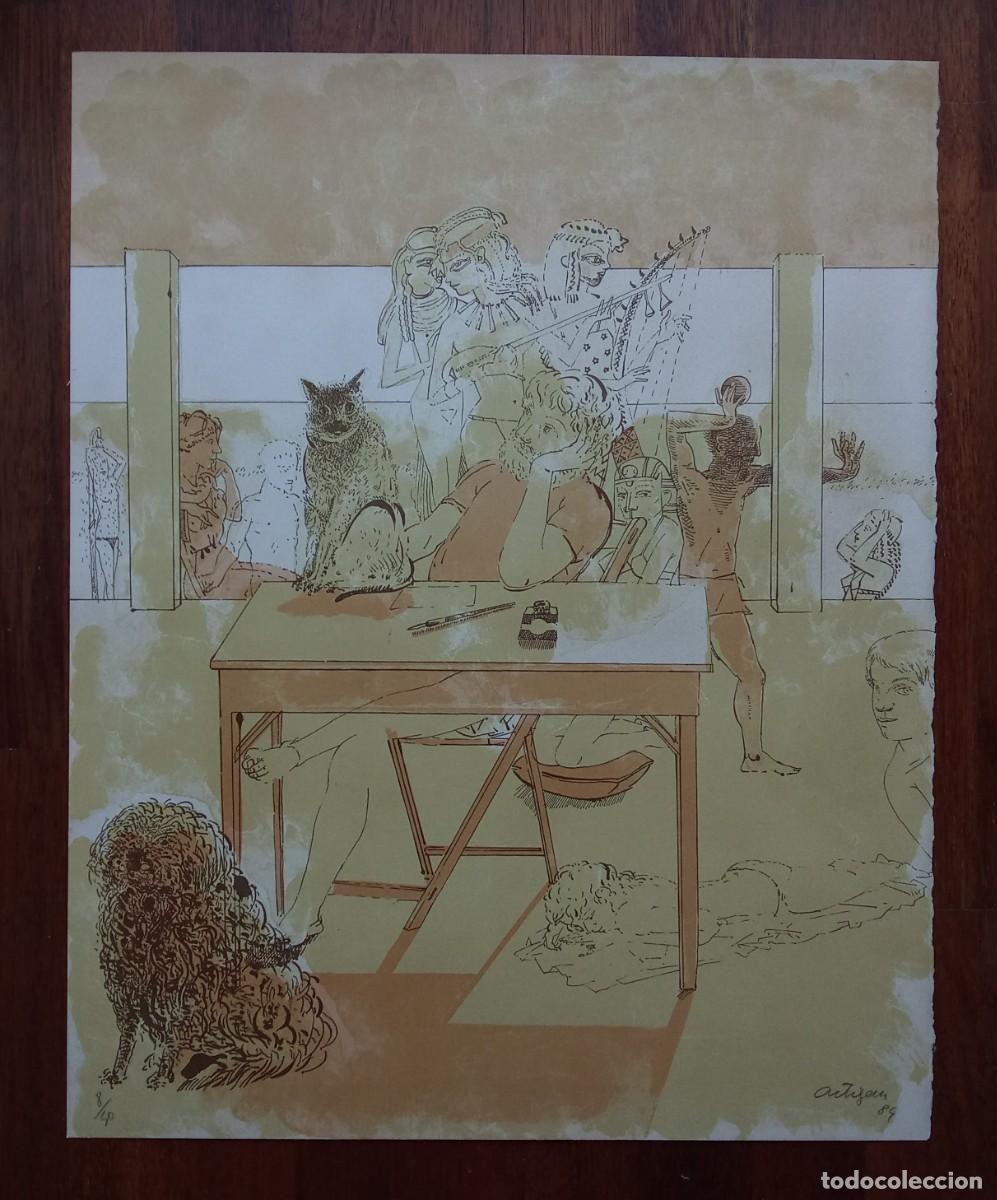 Arte: LIITOGRAFIA FIRMADA ARTIGAU 8 DE 50, A&Ntilde;O 84
