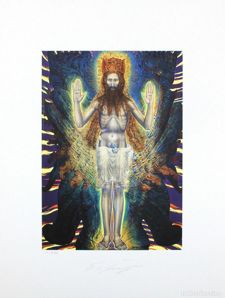 Arte: ERNST FUCHS Jesus en manos de los querubines - Foto 1