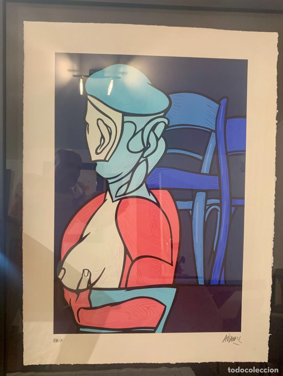 valerio adami - litografia original derriere le - Buy Antique