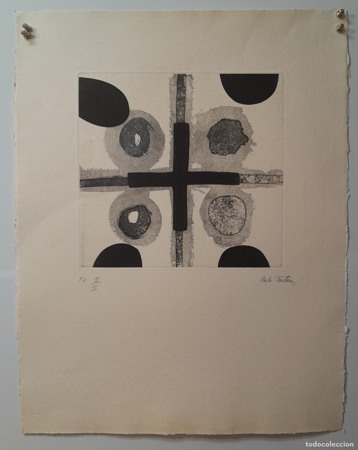 Art: RAFA FORTEZA (PALMA, 1955). LITOGRAFIA. COMPOSICI&Oacute;N ABSTRACTA. FINALES S.XX