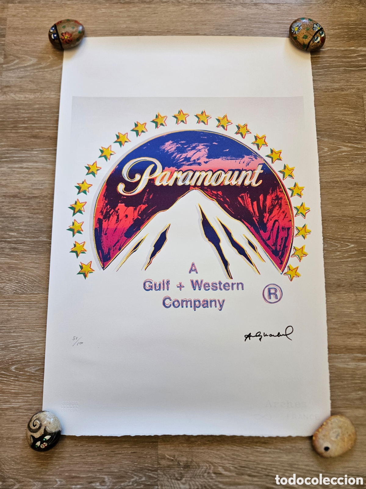 Arte: Litograf&iacute;a Andy Warhol. Paramount. Ed. Limitada 100 ejemplares - Foto 2