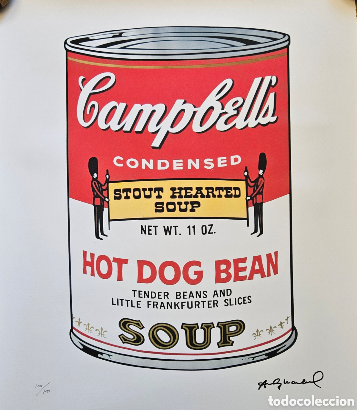 Arte: Litograf&iacute;a Andy Warhol. Campbels. Ed. Limitada 100 ejemplares. - Foto 1