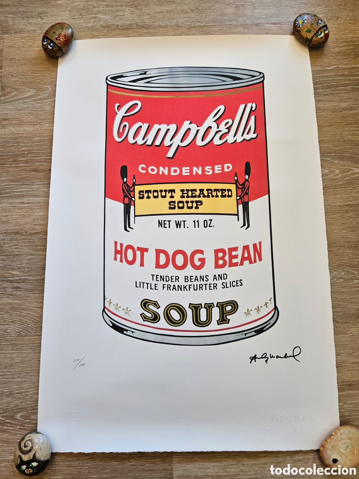 Arte: Litograf&iacute;a Andy Warhol. Campbels. Ed. Limitada 100 ejemplares. - Foto 2