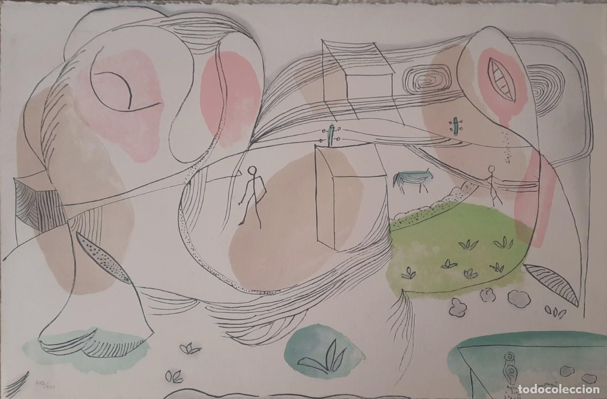 Arte: Juli Ramis. Le Progres- Litograf&iacute;a colecci&oacute;n Joan Oliver Maneu - Foto 1