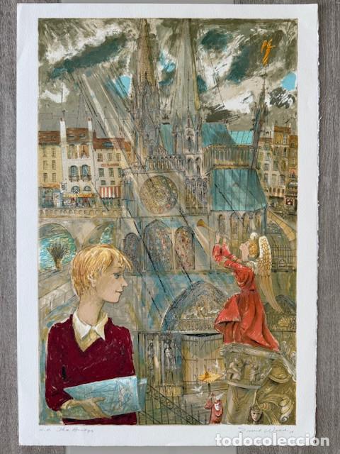 Arte: Lithographie &rdquo;The Bridge&rdquo; de Emil Weddige - Foto 2
