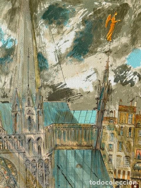 Arte: Lithographie &rdquo;The Bridge&rdquo; de Emil Weddige - Foto 5
