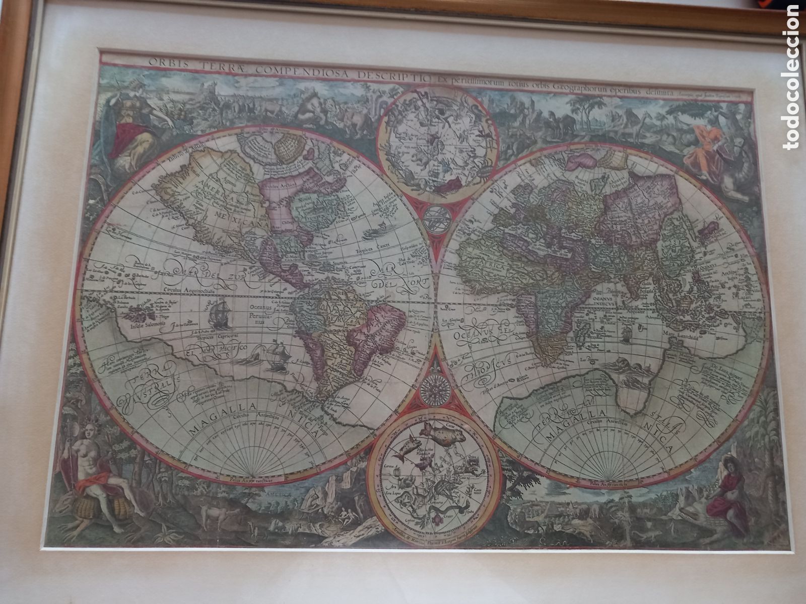 Arte: Mapa mundi. Litografia - Foto 1