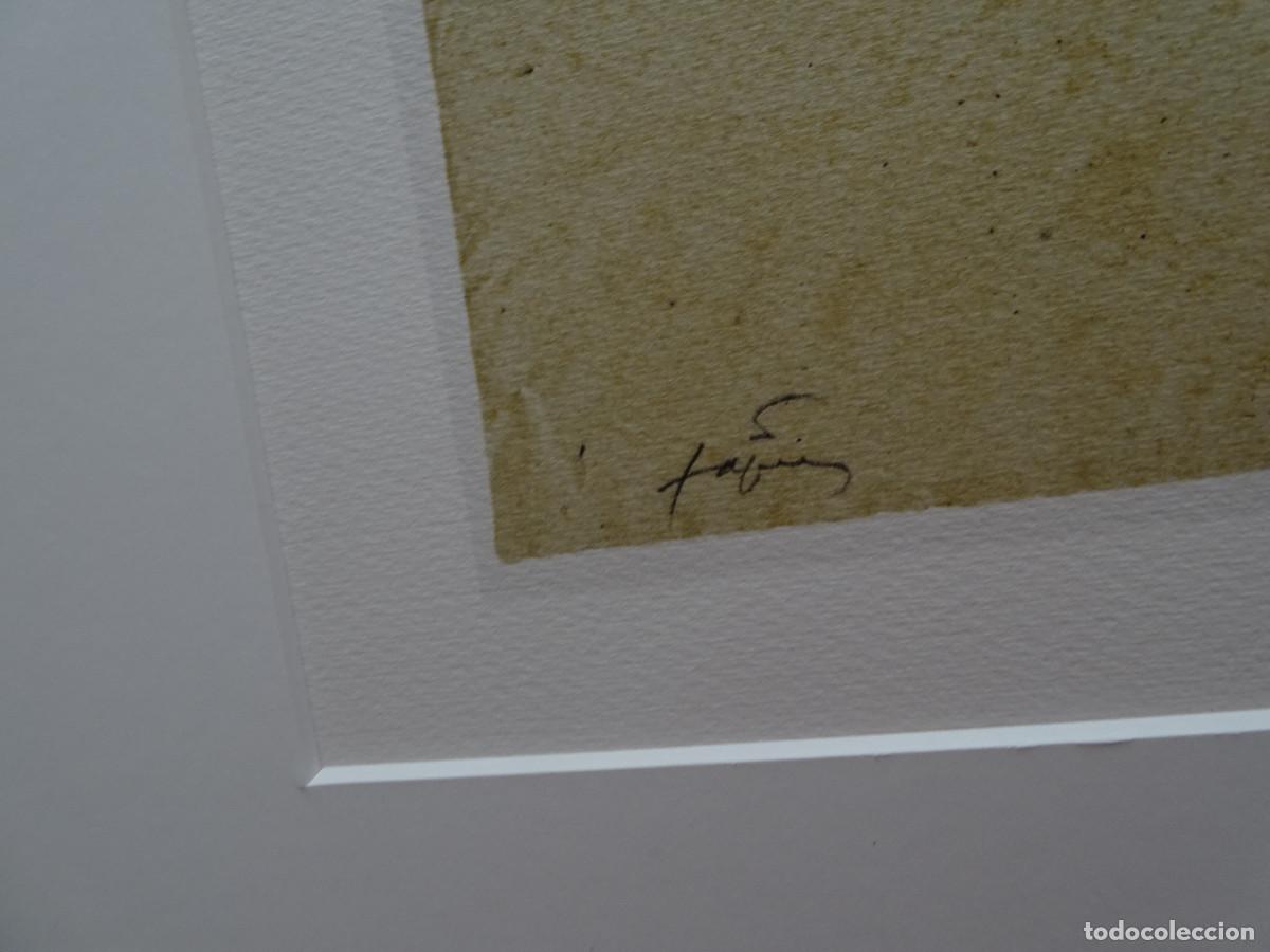 Arte: Litograf&iacute;a Tapies. Edici&oacute;n limitada . D&eacute;cada de los 80. - Foto 2