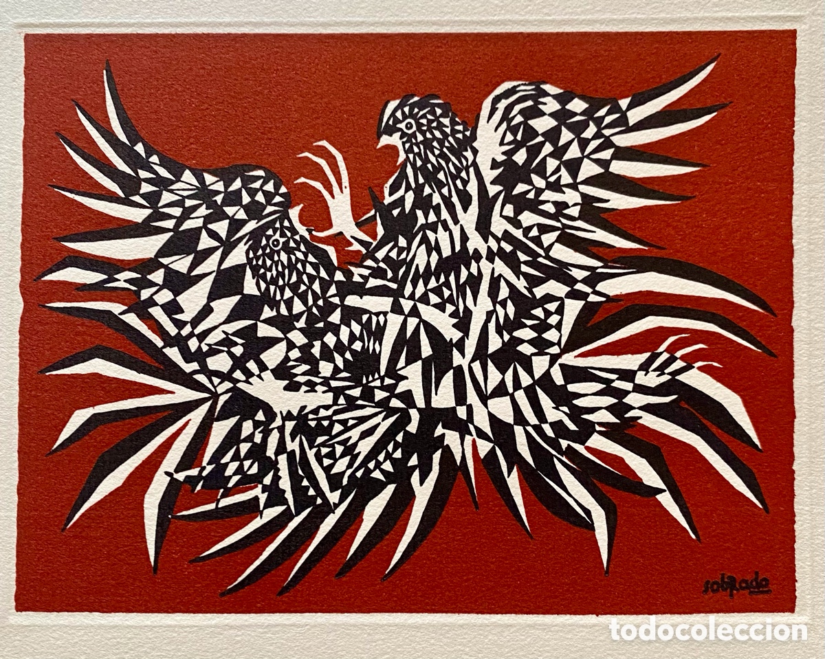 Arte: Litograf&iacute;a Pedro Sobrado combate de gallos - Foto 2