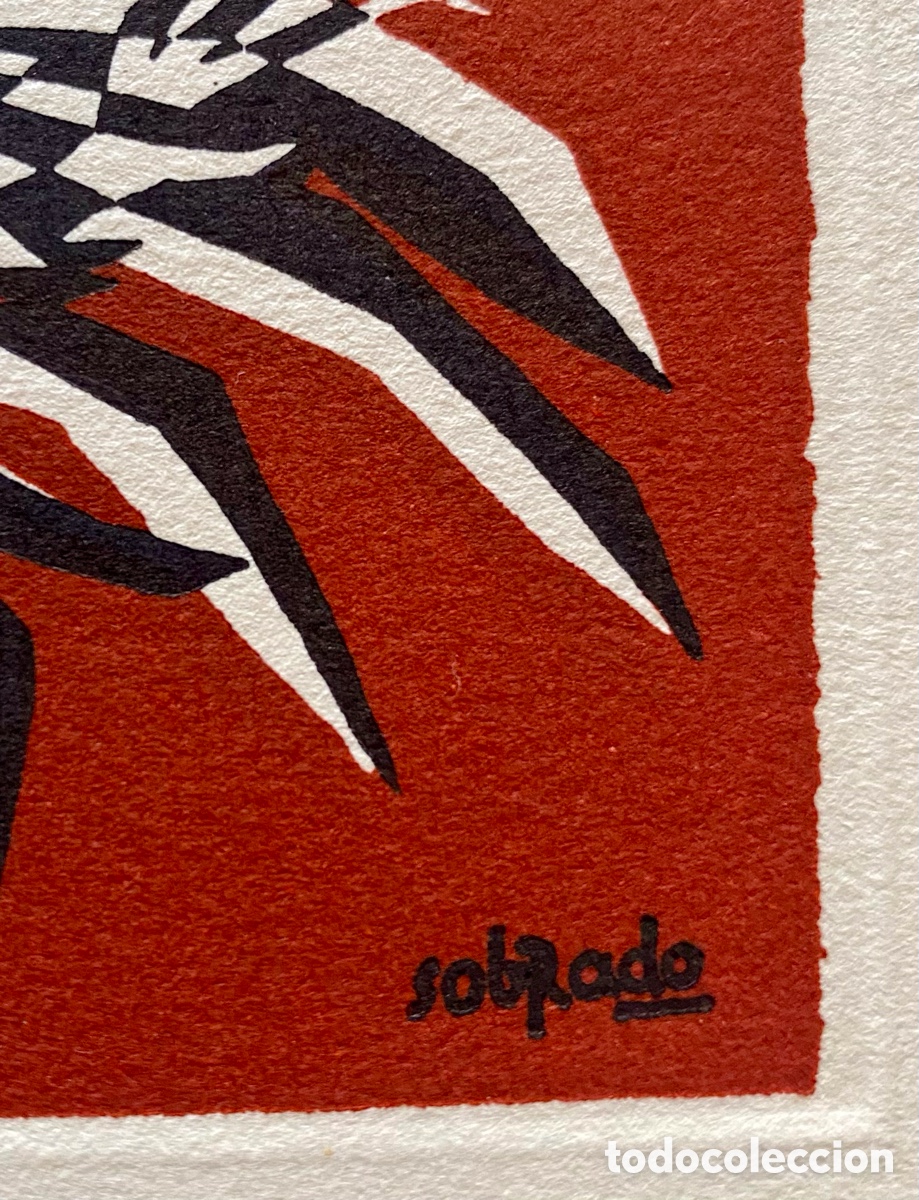 Arte: Litograf&iacute;a Pedro Sobrado combate de gallos - Foto 4