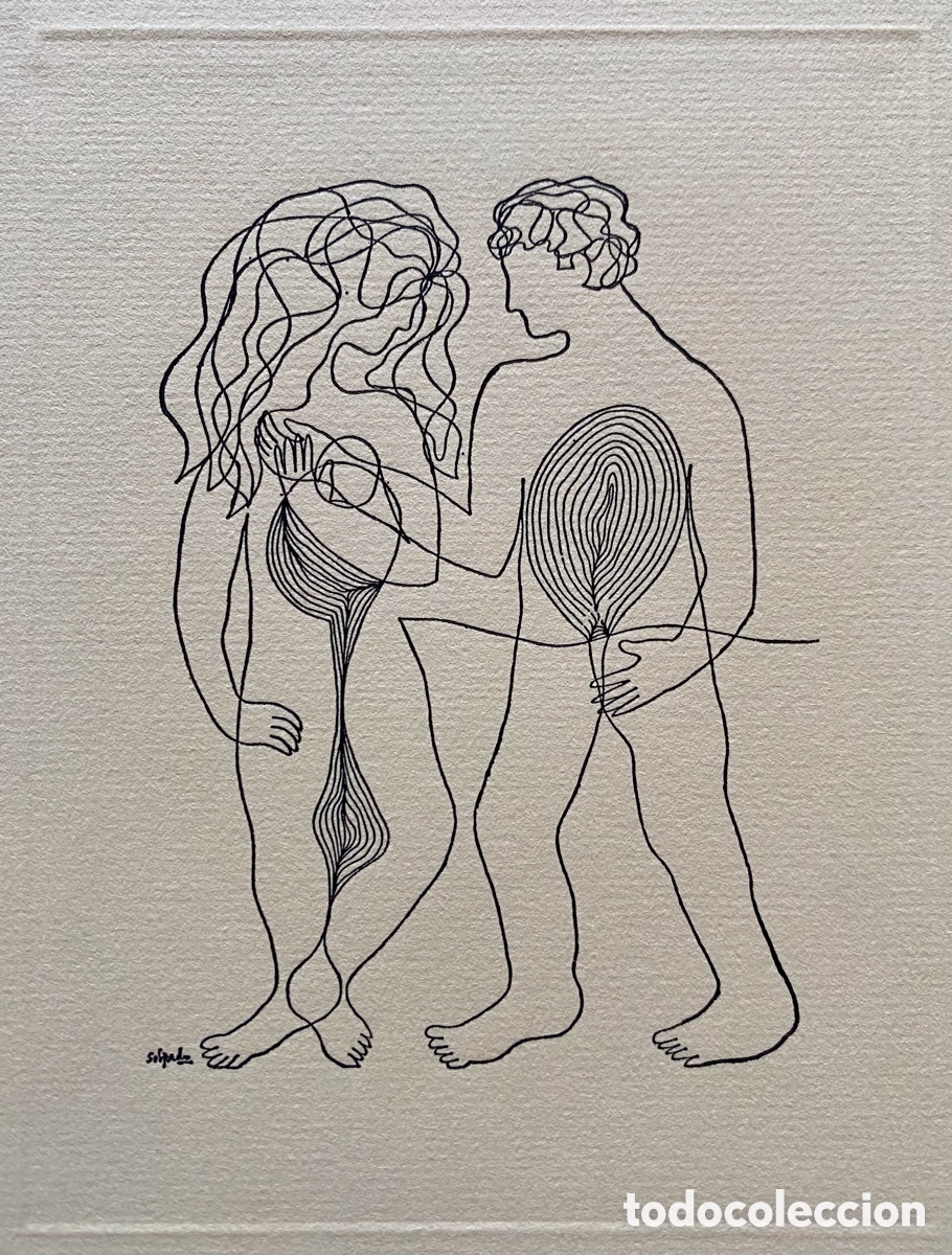 Arte: Litograf&iacute;a Pedro Sobrado pareja - Foto 2