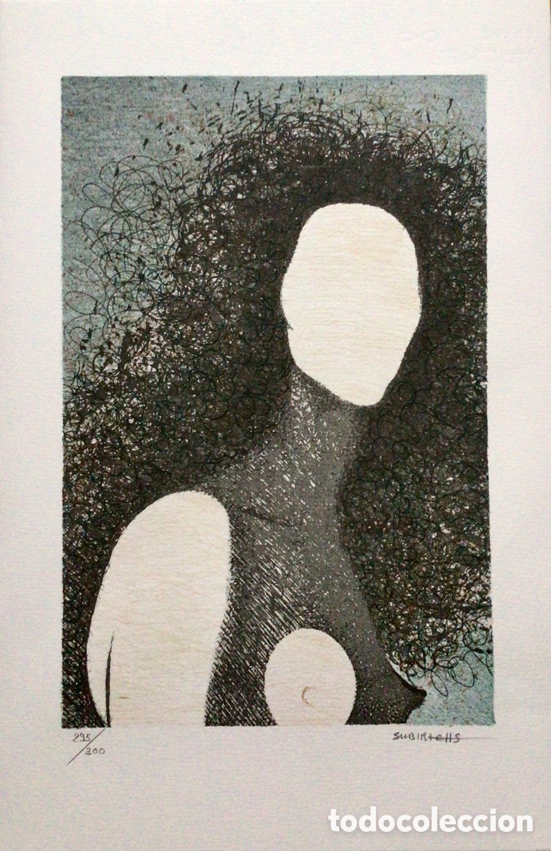 Arte: Litograf&iacute;a Dulcinea Subirachs - Foto 1